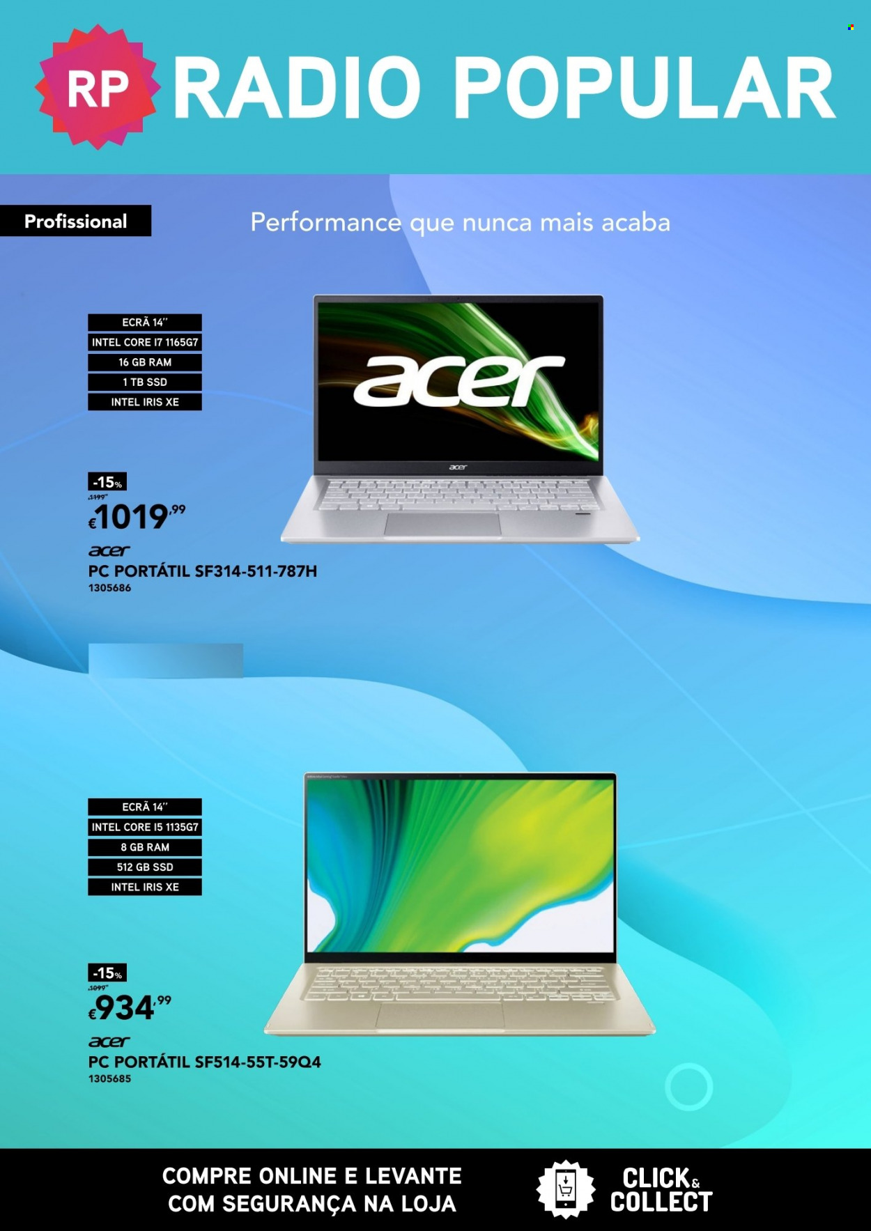Folheto Radio Popular - 11.5.2022 - 26.5.2022 - Produtos em promoção - portátil, Acer. Página 2.