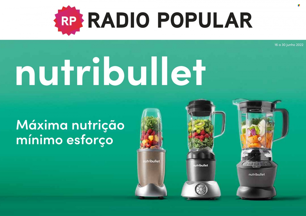 Folheto Radio Popular - 16.6.2022 - 30.6.2022. Página 1.