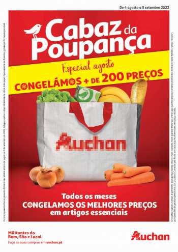 Folheto Auchan - Cabaz da Poupança Agosto