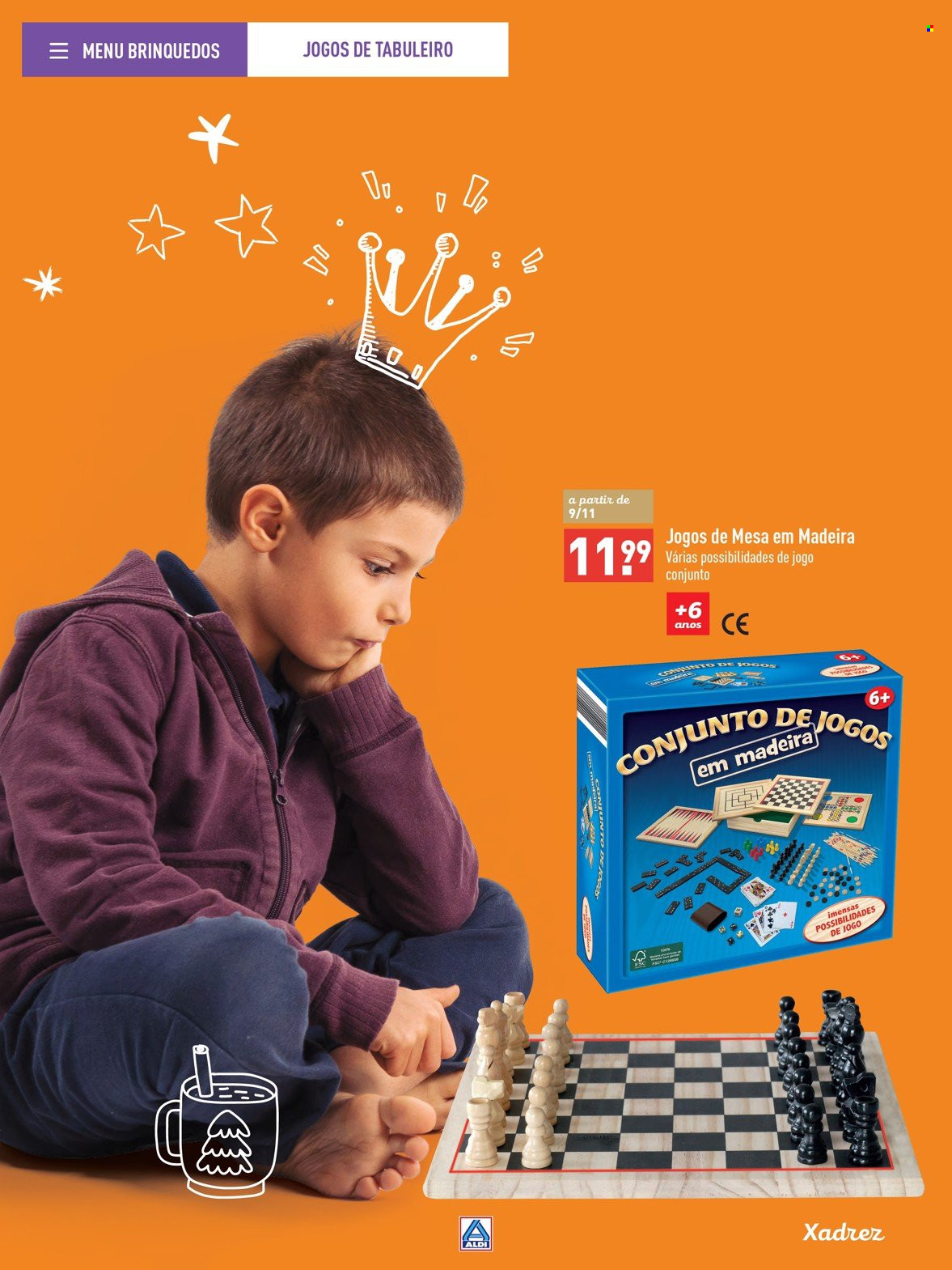 Folheto Aldi - 5.11.2022 - 17.12.2022 - Produtos em promoção - brinquedo, jogos de tabuleiro, jogo de xadrez. Página 22.