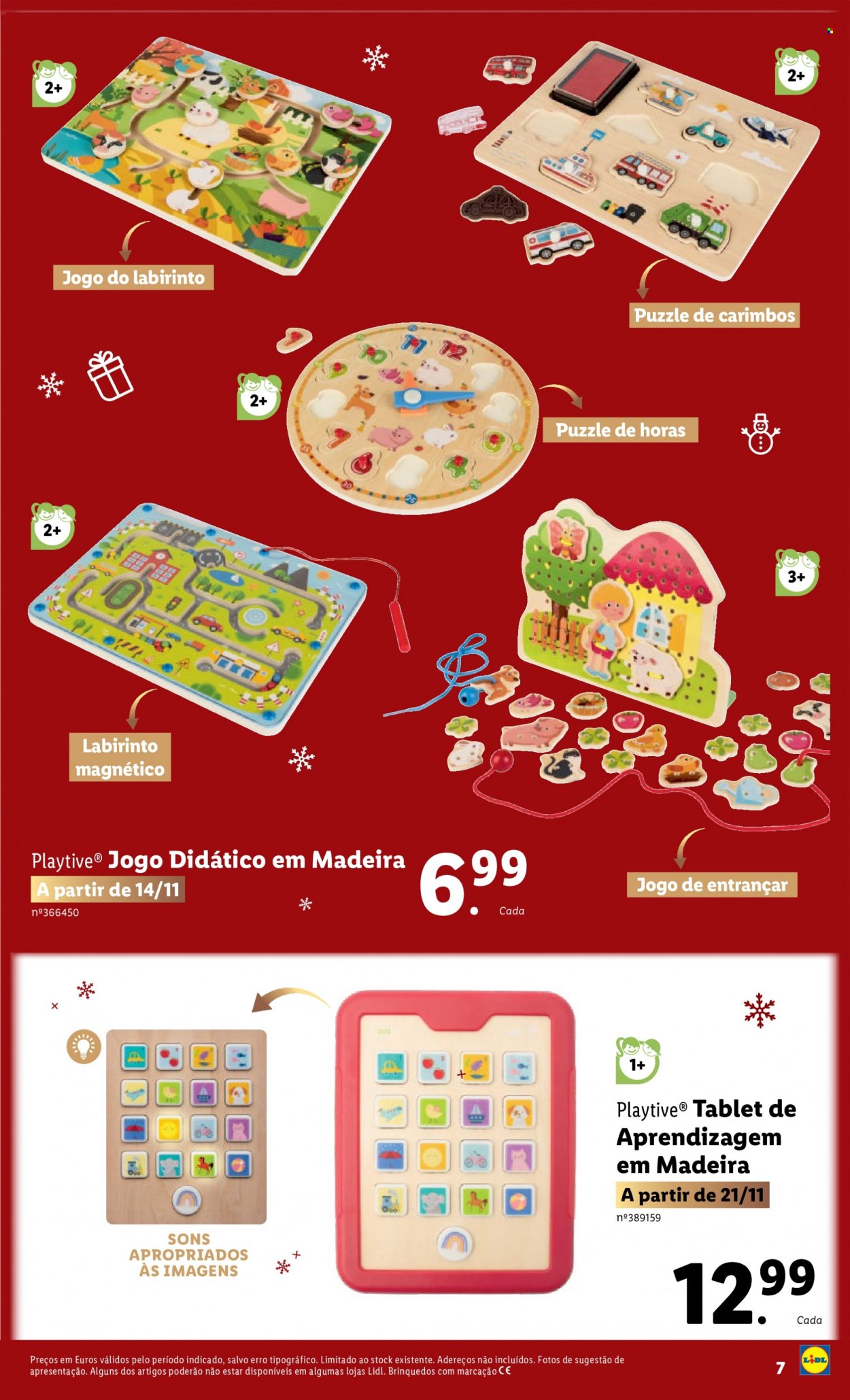 Folheto Lidl - 7.11.2022 - 15.12.2022 - Produtos em promoção - tablet, puzzle, brinquedo. Página 7.
