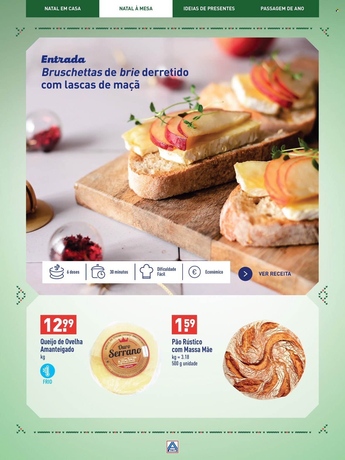 Folheto Aldi - 31.10.2022 - 31.12.2022 - Produtos em promoção - pão, queijo, queijo brie, queijo de ovelha. Página 12.