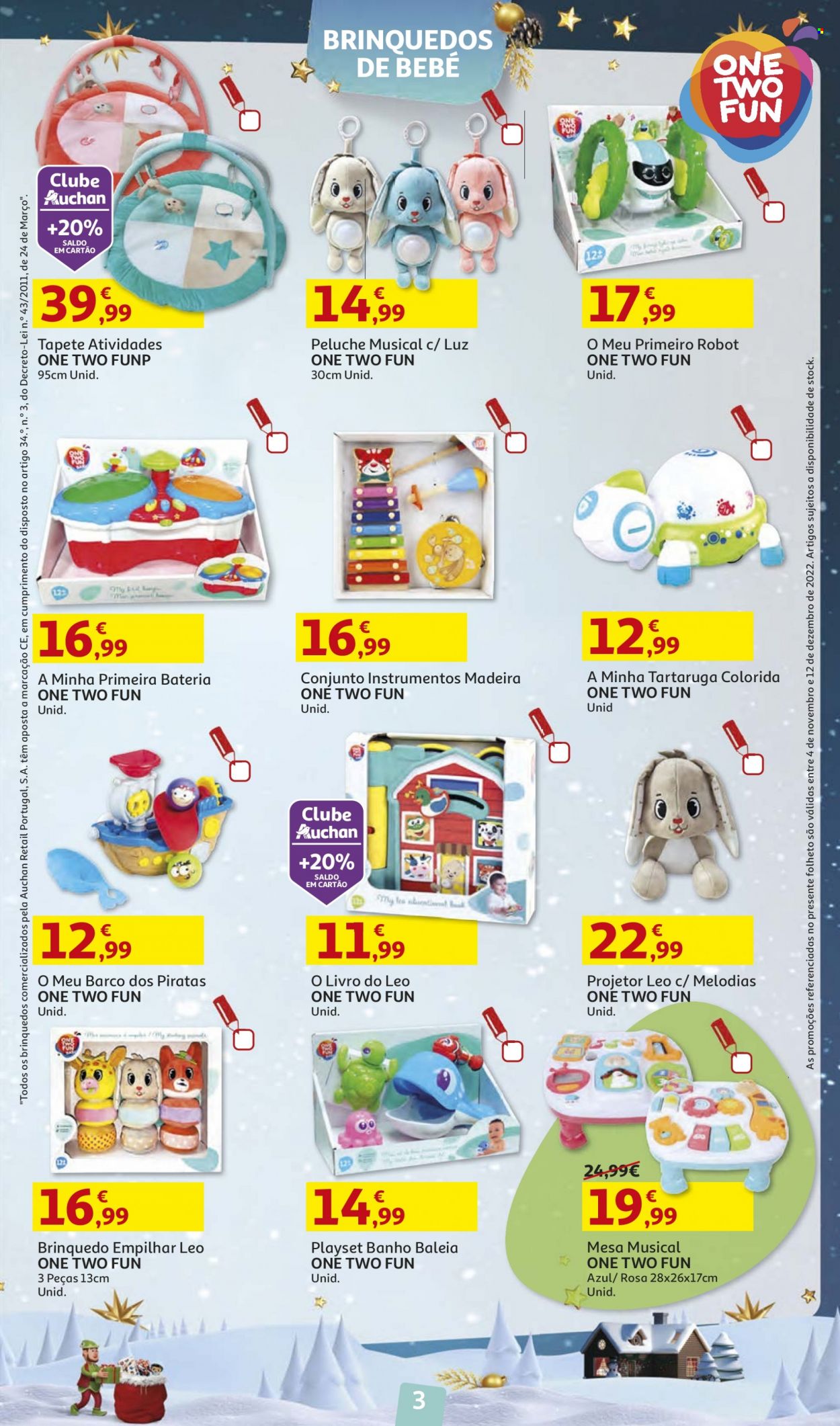 Folheto Auchan - 4.11.2022 - 12.12.2022 - Produtos em promoção - tapete, mesa. Página 3.