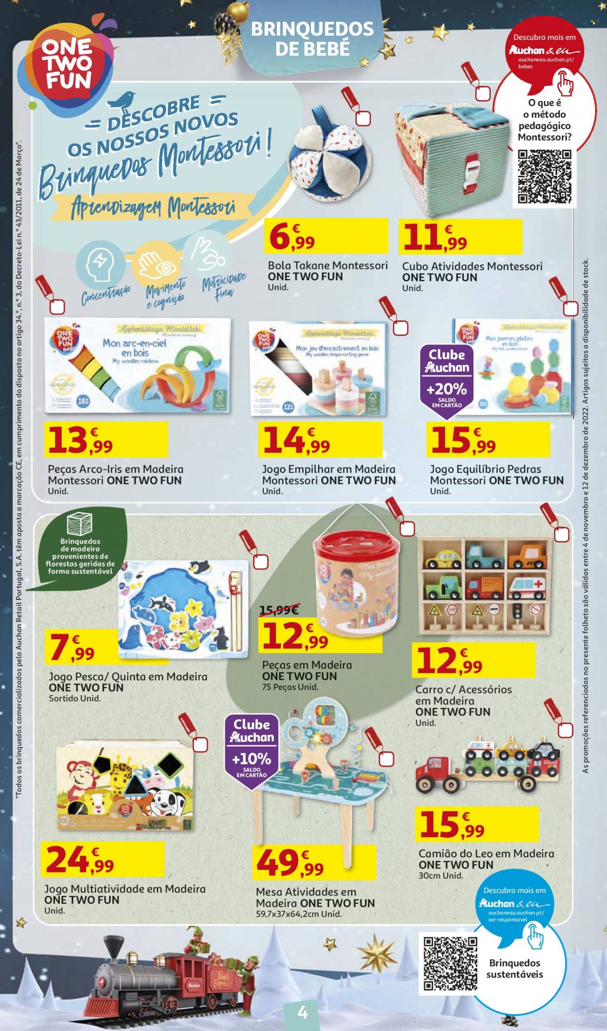 Folheto Auchan - 4.11.2022 - 12.12.2022 - Produtos em promoção - mesa. Página 4.