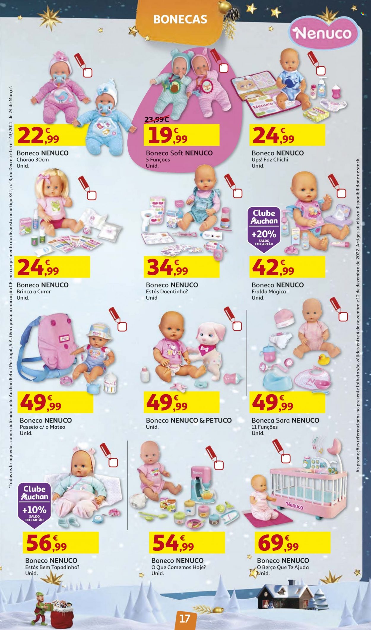 Folheto Auchan - 4.11.2022 - 12.12.2022. Página 17.