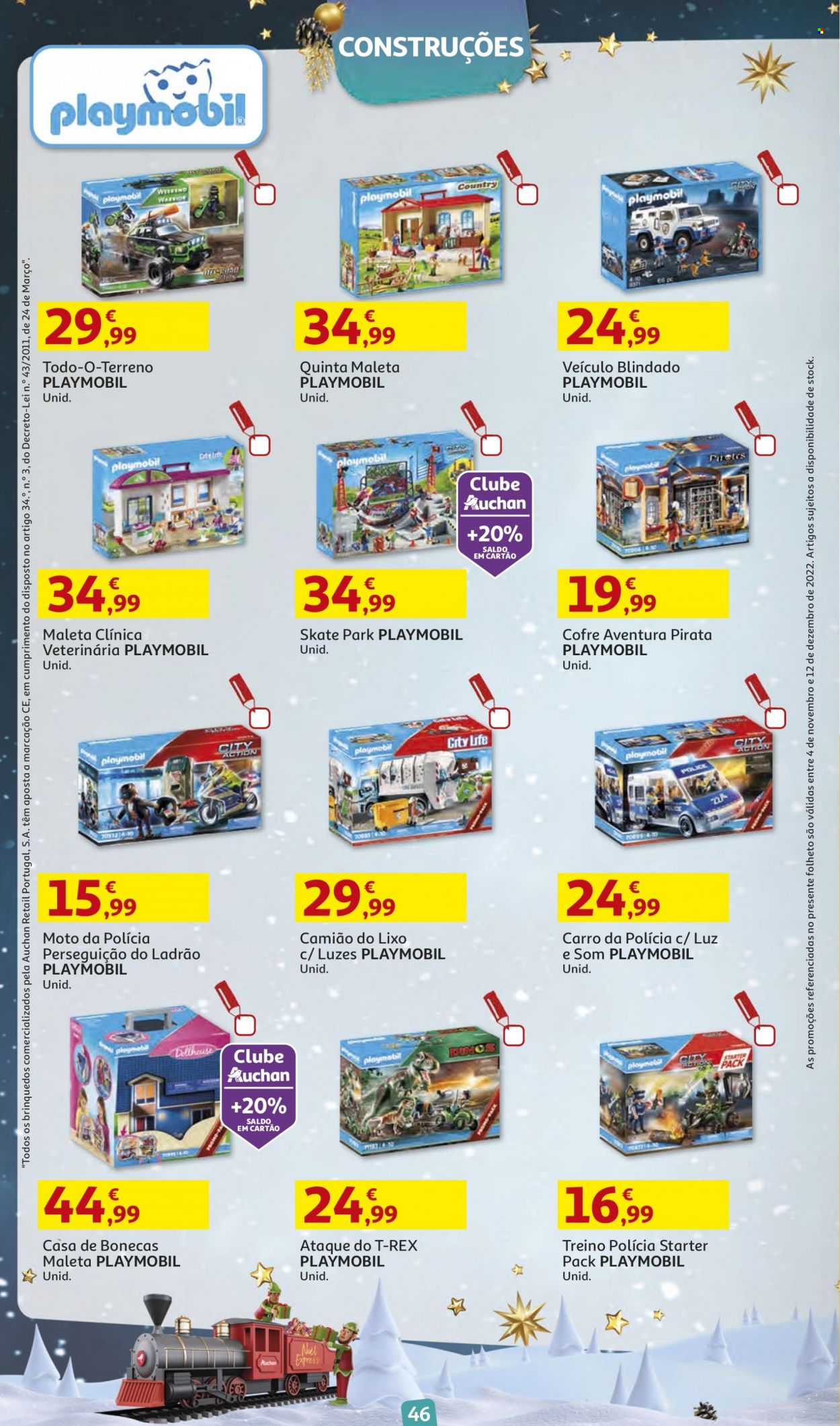 Folheto Auchan - 4.11.2022 - 12.12.2022 - Produtos em promoção - veículo. Página 46.