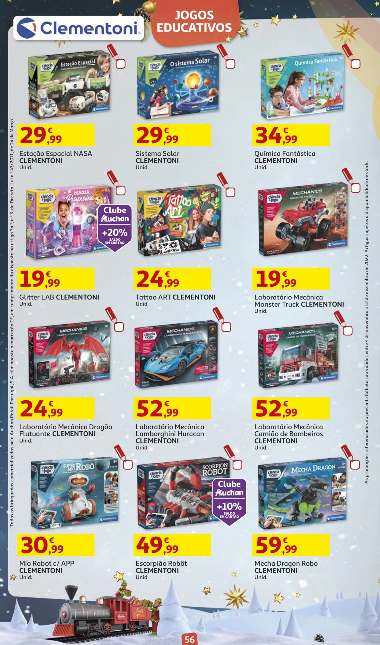 Folheto Auchan - 4.11.2022 - 12.12.2022 - Produtos em promoção - Monster Truck. Página 56.