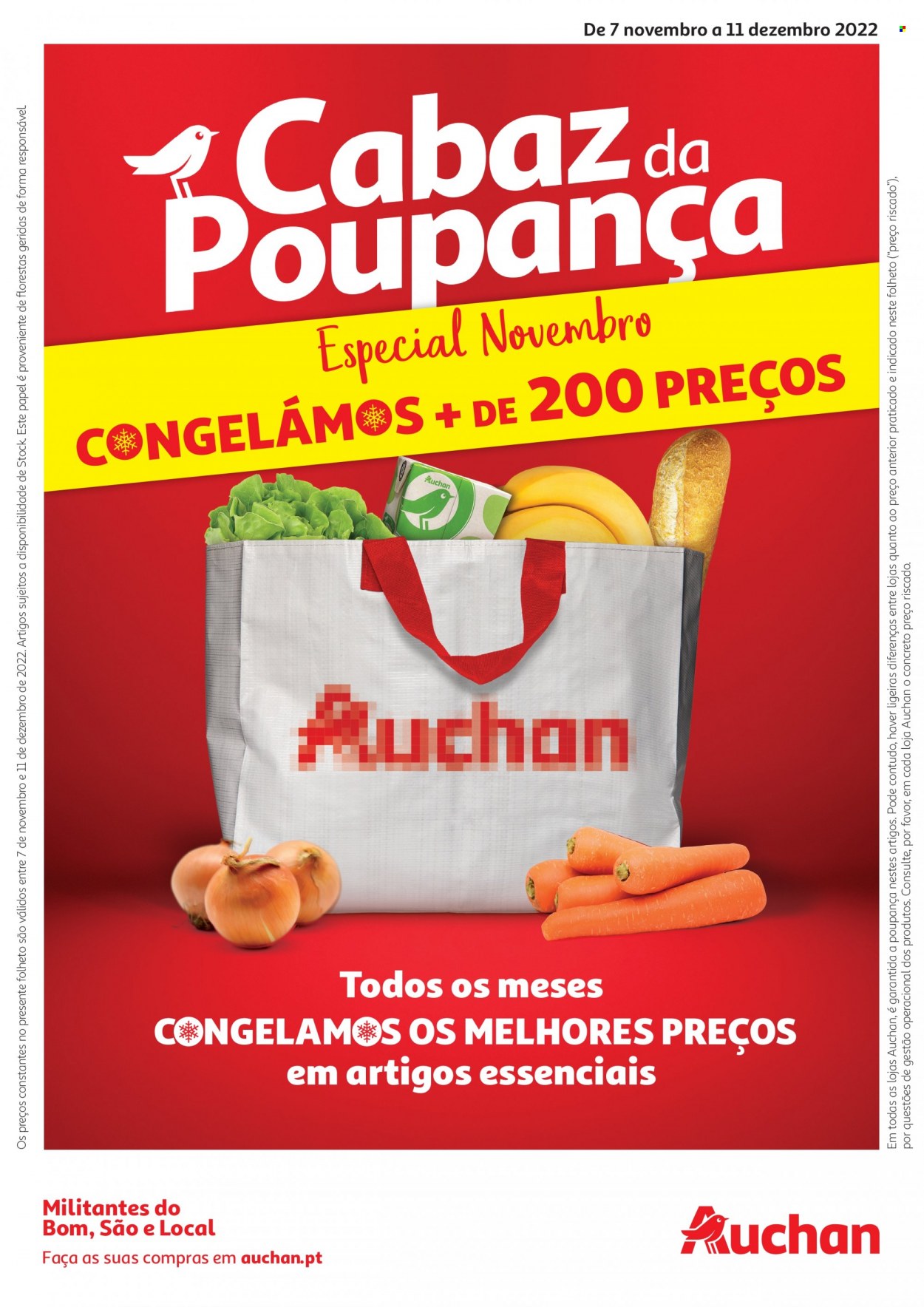 Folheto Auchan - 7.11.2022 - 11.12.2022. Página 1.