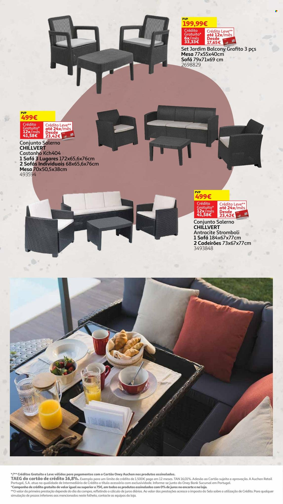 Folheto Auchan - 8.5.2023 - 30.7.2023 - Produtos em promoção - mesa. Página 13.