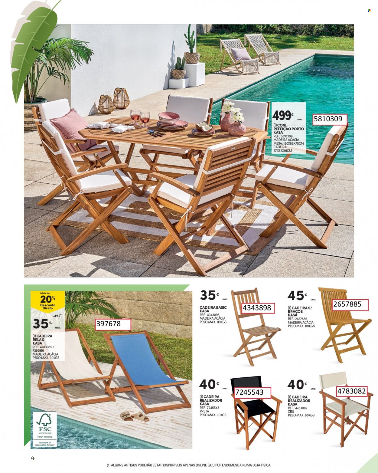 Folheto Continente - 16.5.2023 - 25.6.2023 - Produtos em promoção - mesa, cadeira. Página 4.