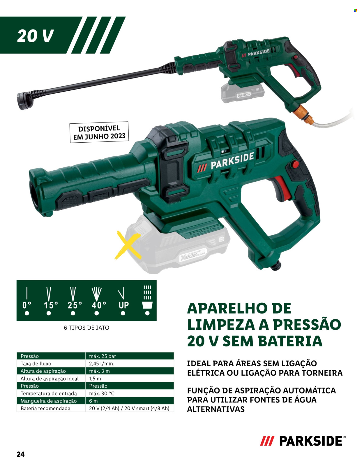 thumbnail - Folheto Lidl - Produtos em promoção - aparelho de limpeza, Parkside®, mangueira. Página 24.