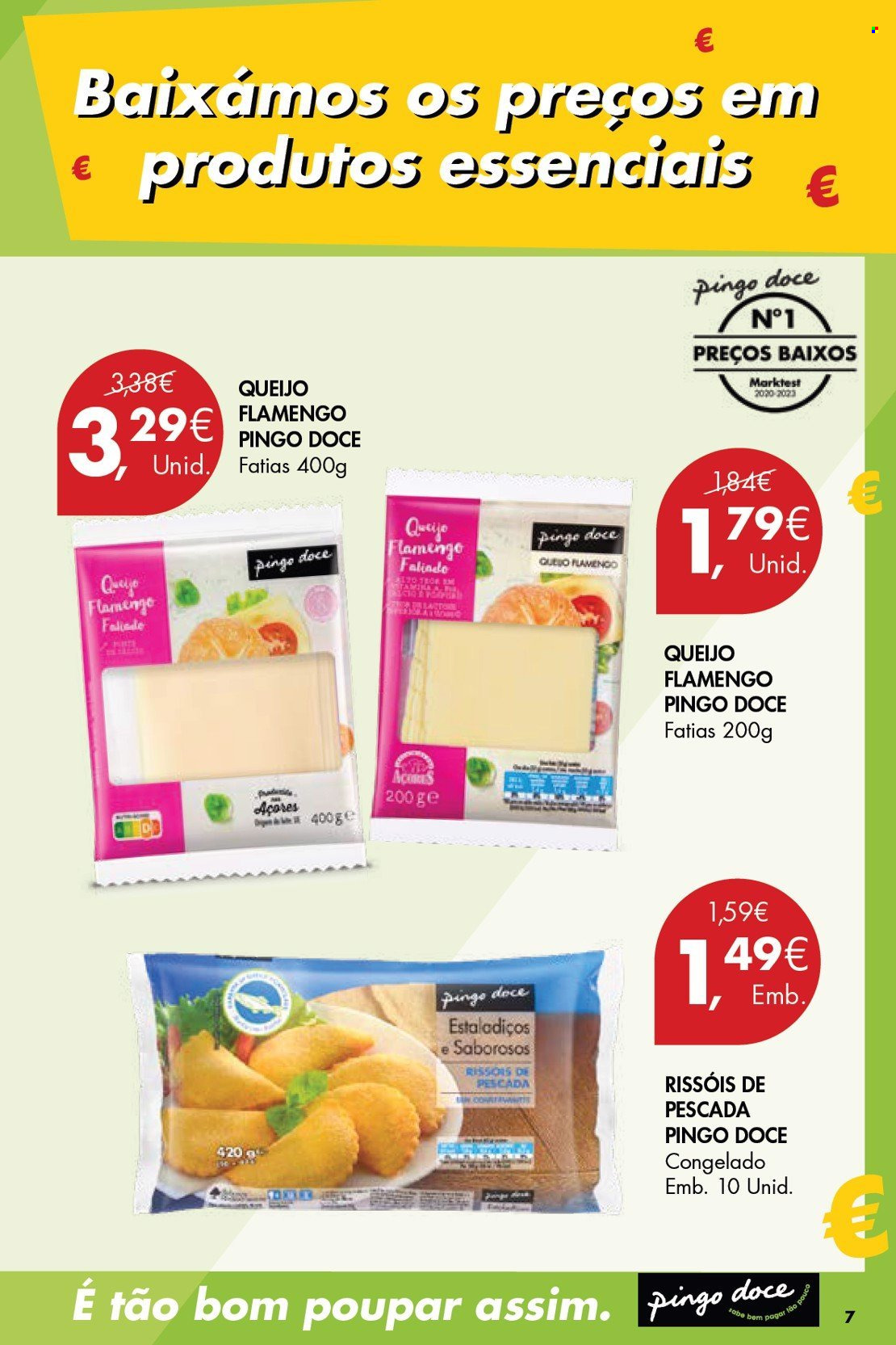 thumbnail - Folheto Pingo Doce - 9.4.2024 - 20.5.2024 - Produtos em promoção - queijo, peixe, prato pronto, rissois. Página 7.