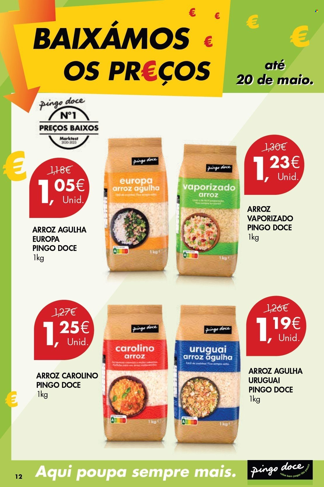 thumbnail - Folheto Pingo Doce - 9.4.2024 - 20.5.2024 - Produtos em promoção - arroz. Página 12.