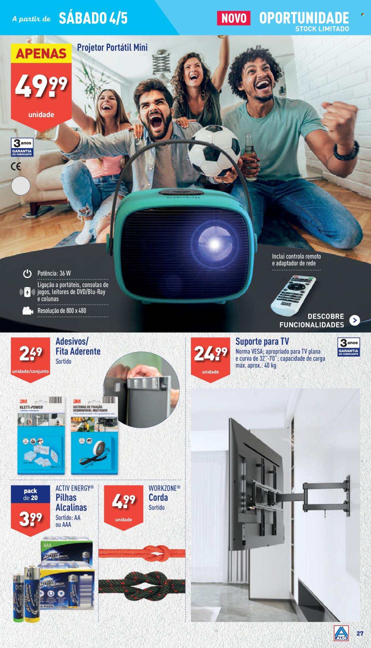 thumbnail - Folheto Aldi - 1.5.2024 - 7.5.2024 - Produtos em promoção - suporte de TV. Página 27.