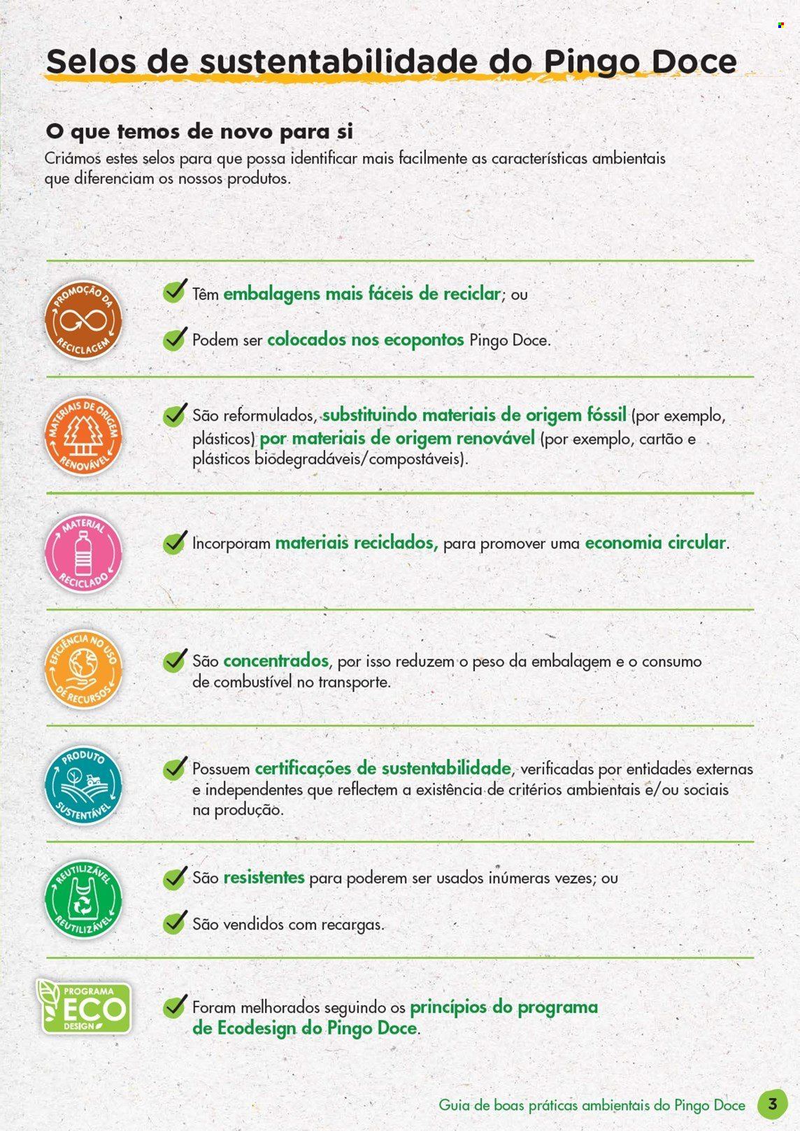 Folheto Pingo Doce. Página 1
