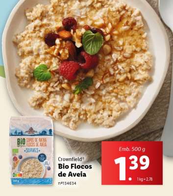 Crownfield Bio Flocos de Aveia