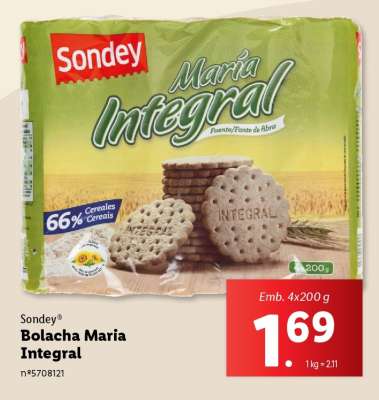Sondey Bolacha Maria Integral