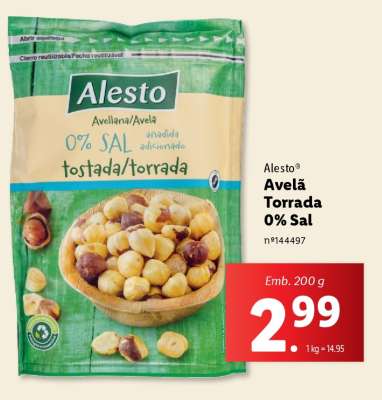 Avelã Torrada 0% Sal