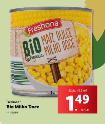 Freshona Bio Milho Doce