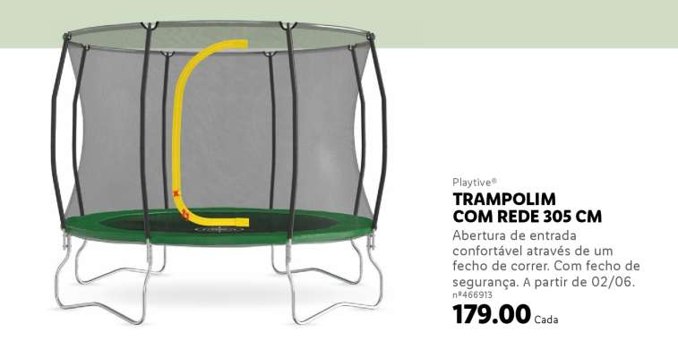 TRAMPOLIM COM REDE 305 CM
