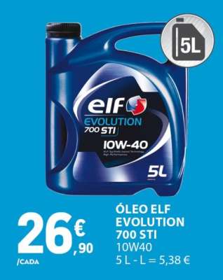 Óleo ELF Evolution 700 STI