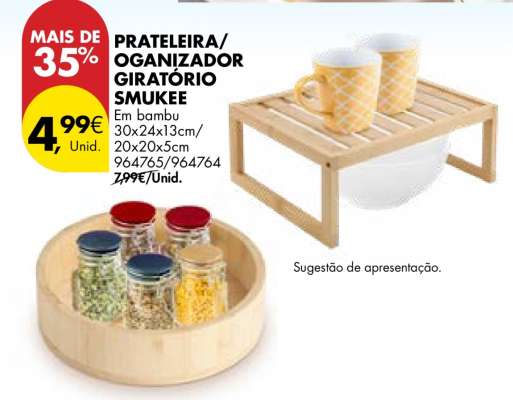 PRATELEIRA/ORGANIZADOR GIRATÓRIO SMUKEE