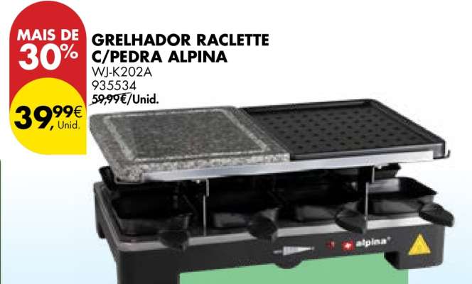Grelhador Raclette c/Pedra Alpina