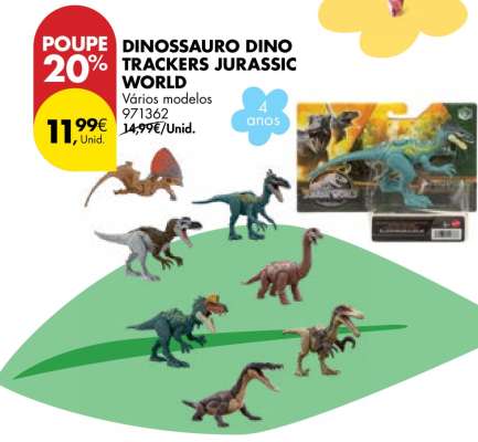DINOSSAURO DINO TRACKERS JURASSIC WORLD