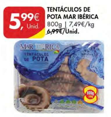 Tentáculos de Pota Mar Ibérica