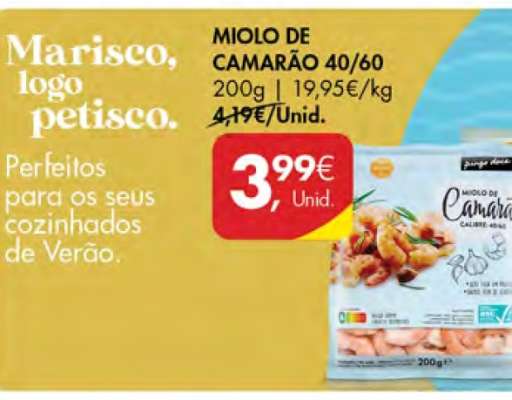 Miolo de Camarão 40/60
