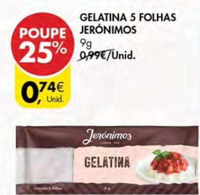 Gelatina 5 Folhas Jerónimos