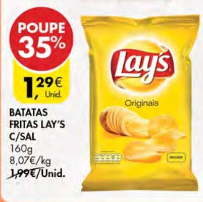 Batatas Fritas Lay's C/Sal