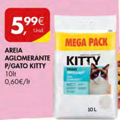 AREIA AGLOMERANTE P/GATO KITTY