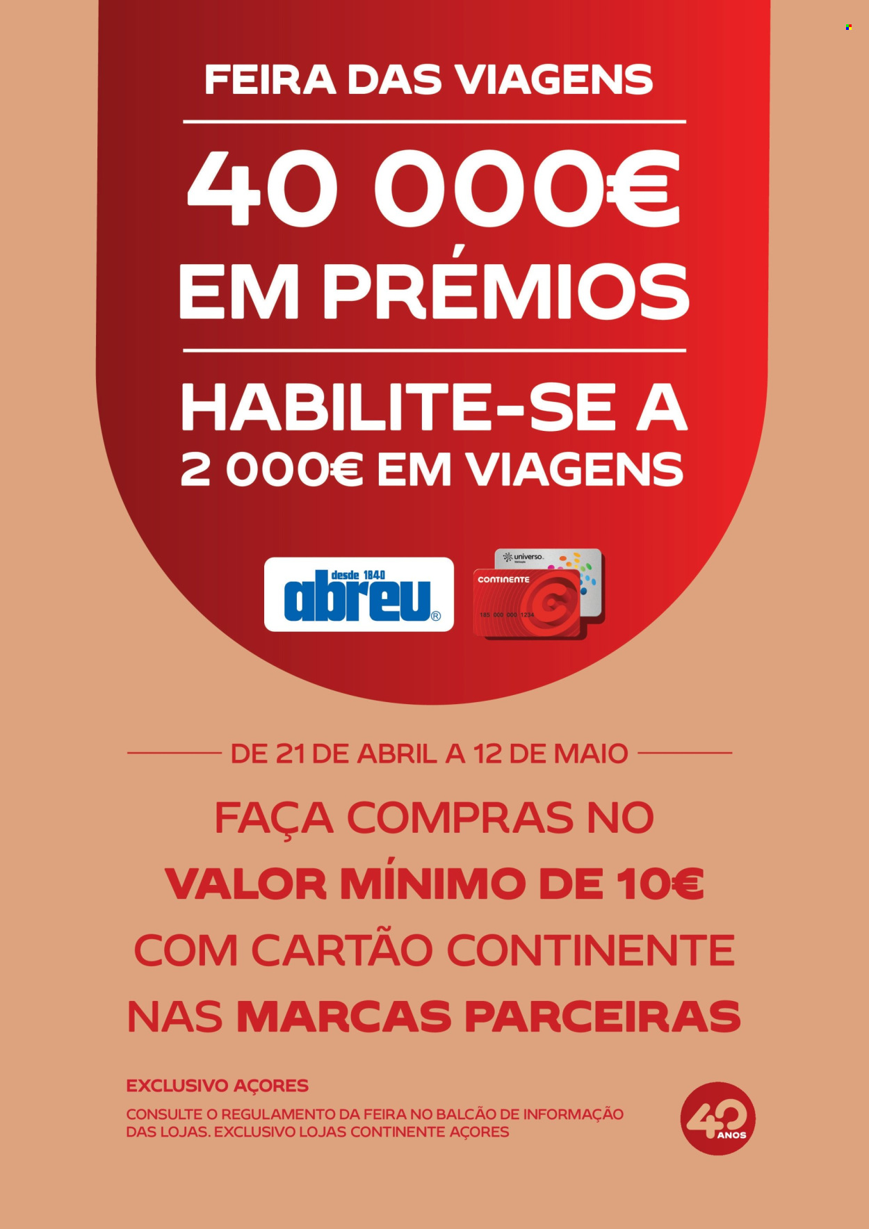 Folheto Continente Modelo - 21.4.2025 - 12.5.2025. Página 1