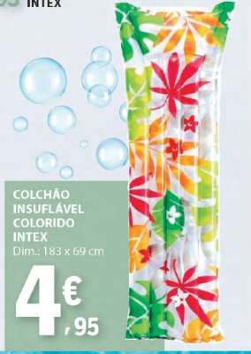 Colchão Insuflável Colorido Intex
