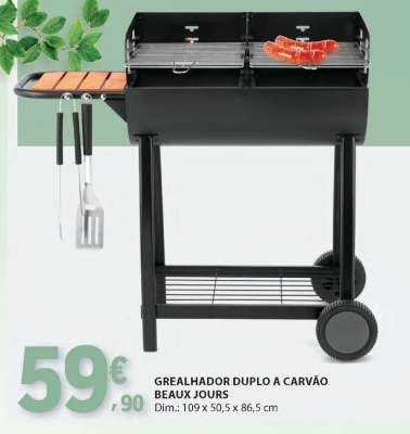 Grelhador Duplo a Carvão Beaux Jours