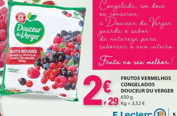 Frutos Vermelhos Congelados Douceur du Verger