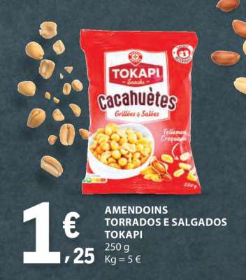 Amendoins Torrados e Salgados Tokapi