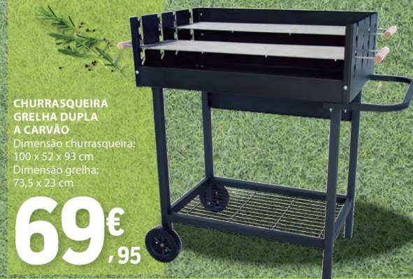 Churrasqueira Grelha Dupla a Carvão