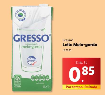 Gresso Leite Meio-gordo