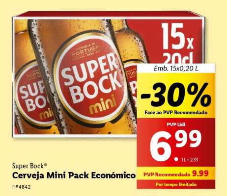 Super Bock Cerveja Mini Pack Econômico