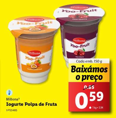 Milbona Iogurte Polpa de Fruta