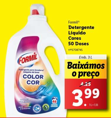 Formil Detergente Líquido Cores 50 Doses