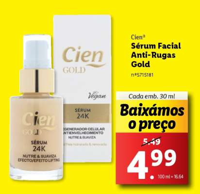Cien Sérum Facial Anti-Rugas Gold