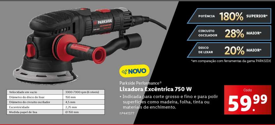 Lixadora Excêntrica 750 W