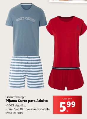 Pijama Curto para Adulto