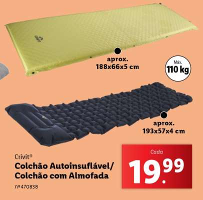 Crivit Colchão Autoinflável/Colchão com Almofada