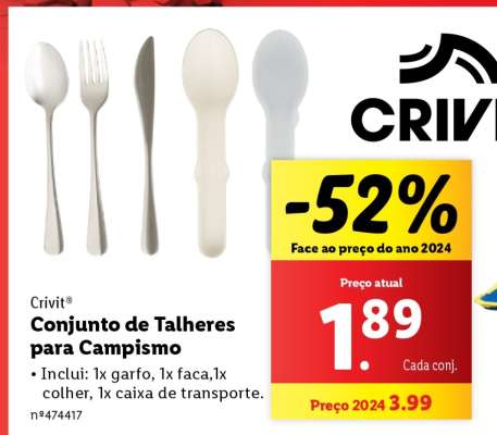Conjunto de Talheres para Campismo