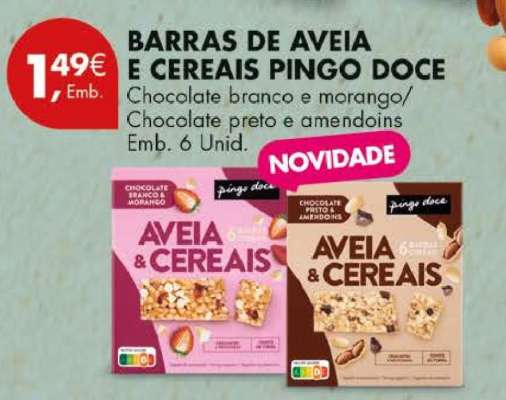 Barras de Aveia e Cereais Pingo Doce