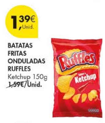 Batatas Fritas Onduladas Ruffles Ketchup 150g